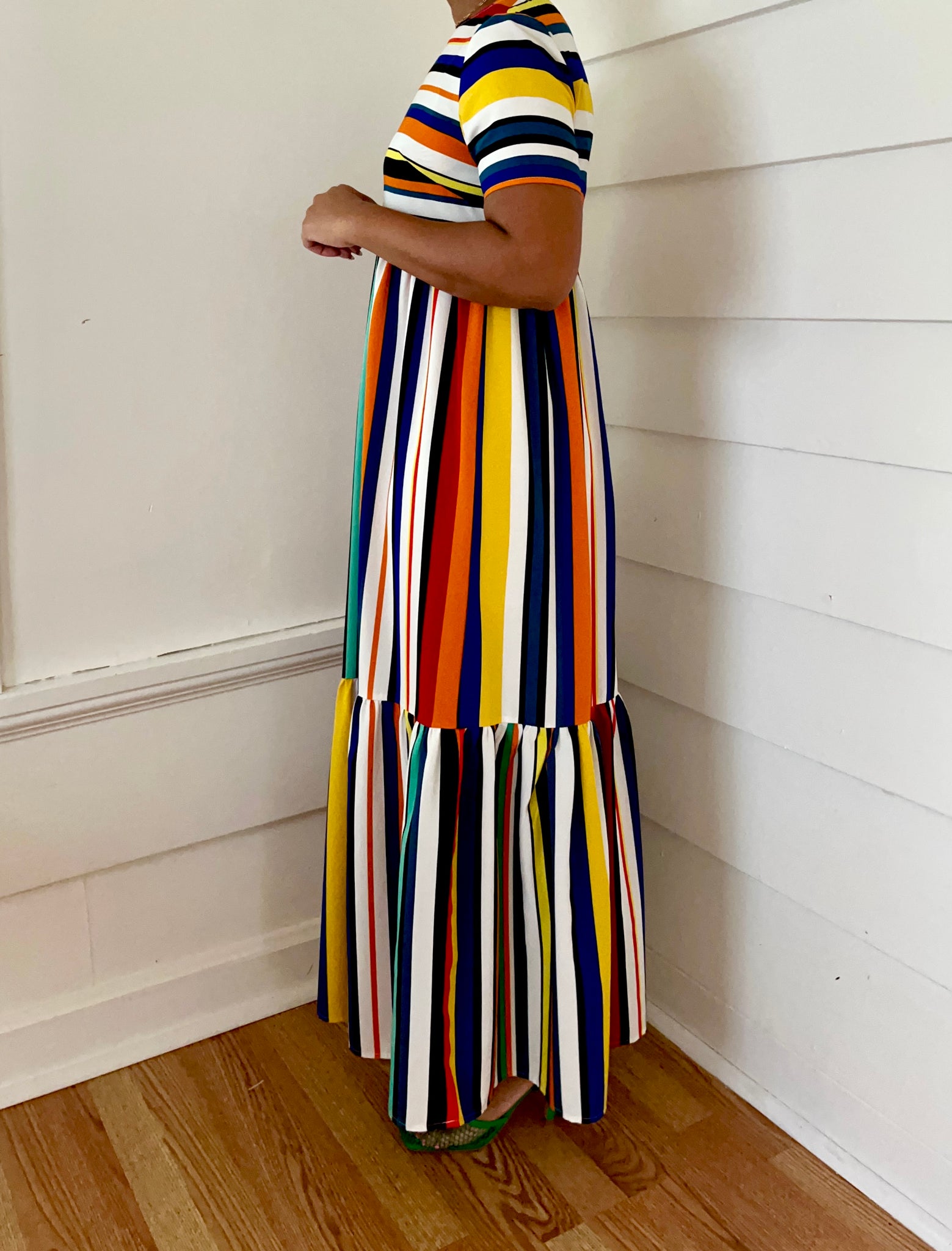 Striped Colorblock Dress (Size M)