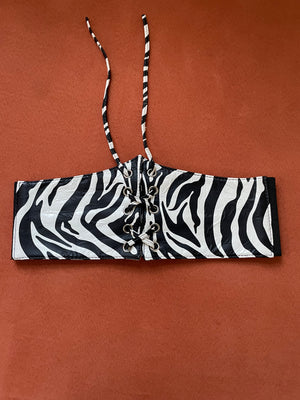 Zebra Corset Belt (Size S/M)
