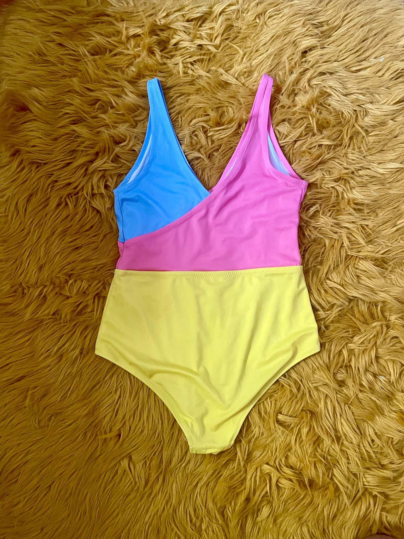 Colorblock Pastel Swimsuit (Size M)