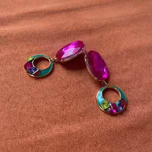 VTG Reworked Jeweled Earrings