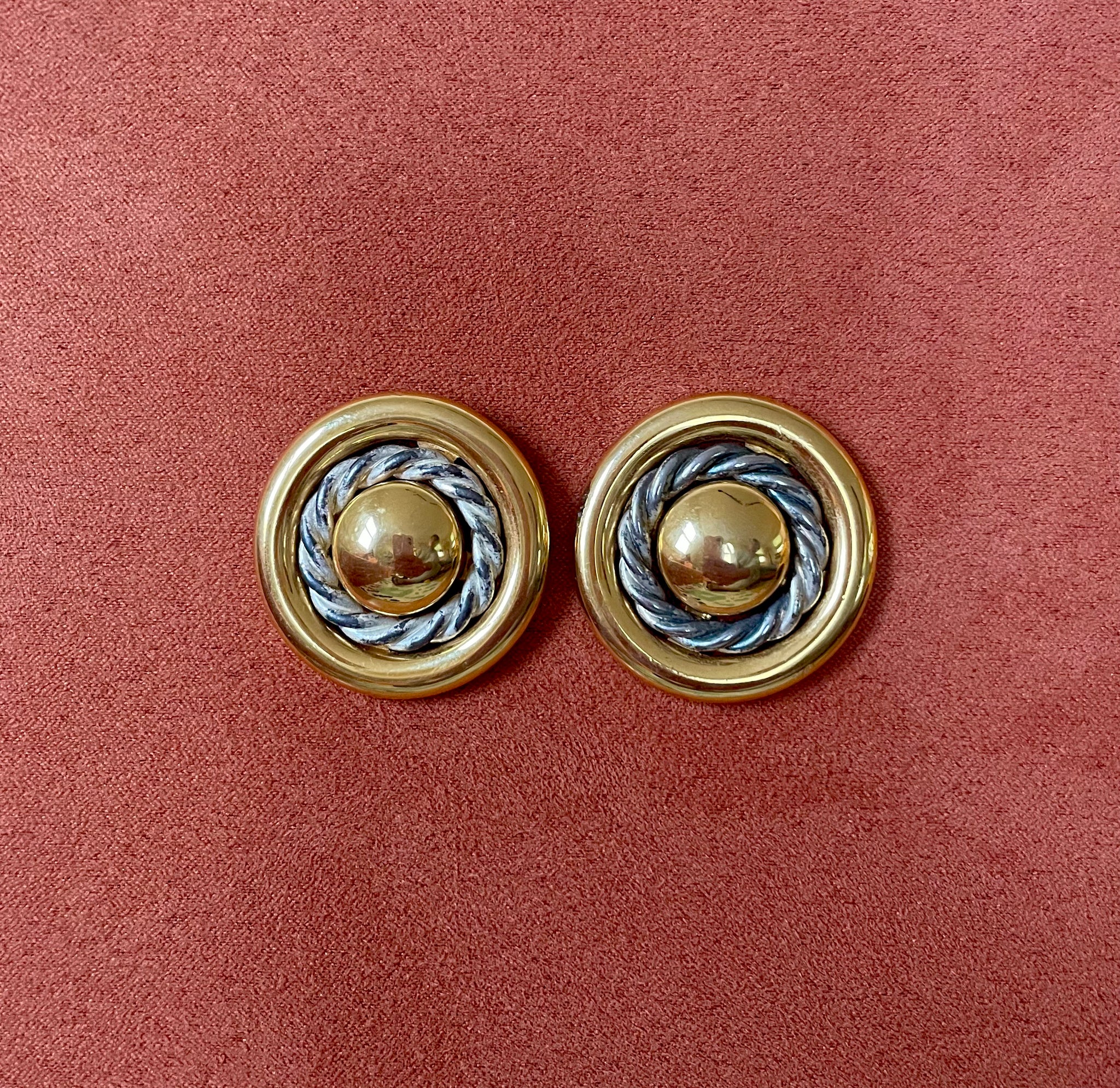 VTG Gold Rope Earrings