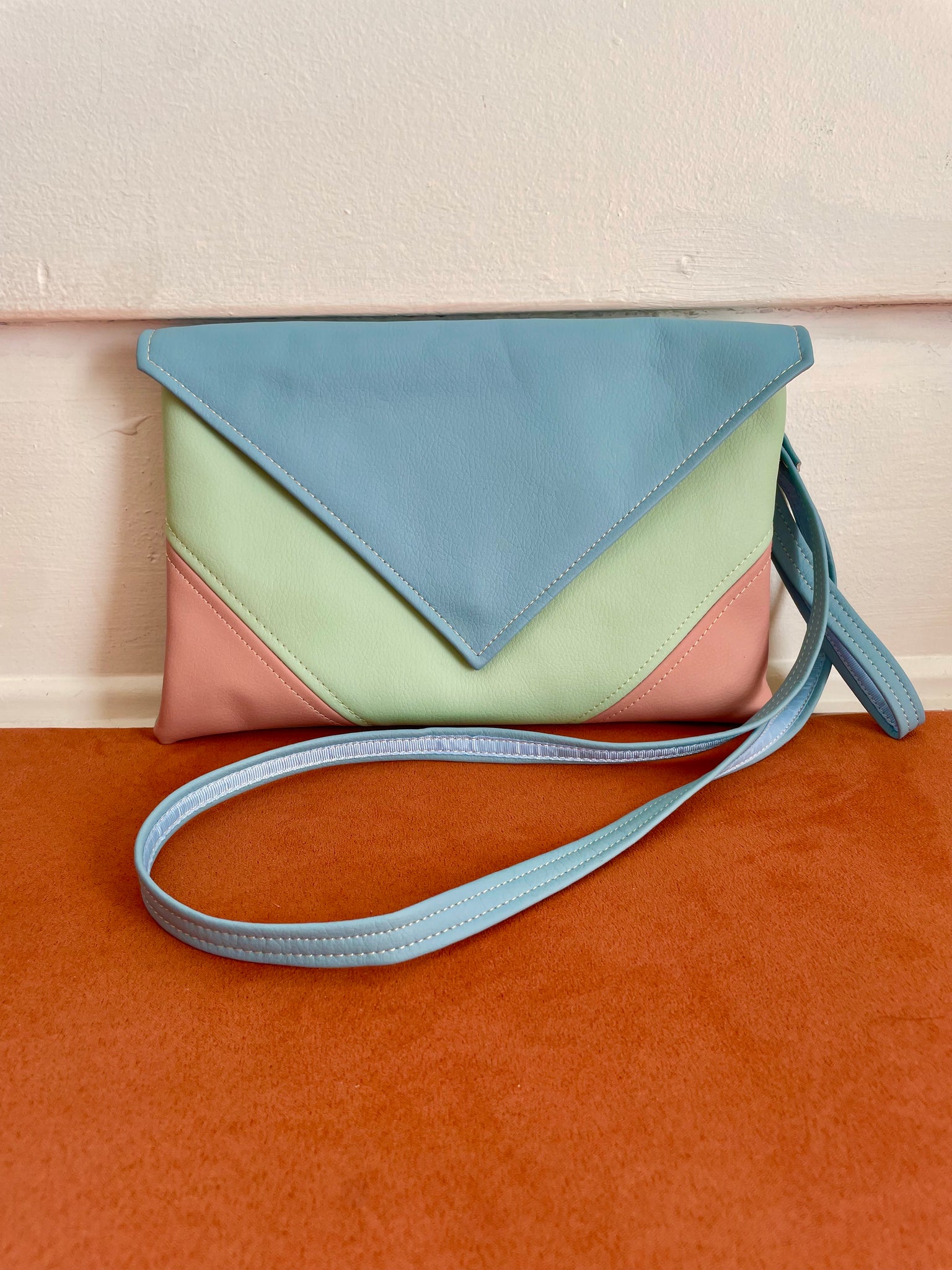 Colorblock Crossbody Bag - Pastels