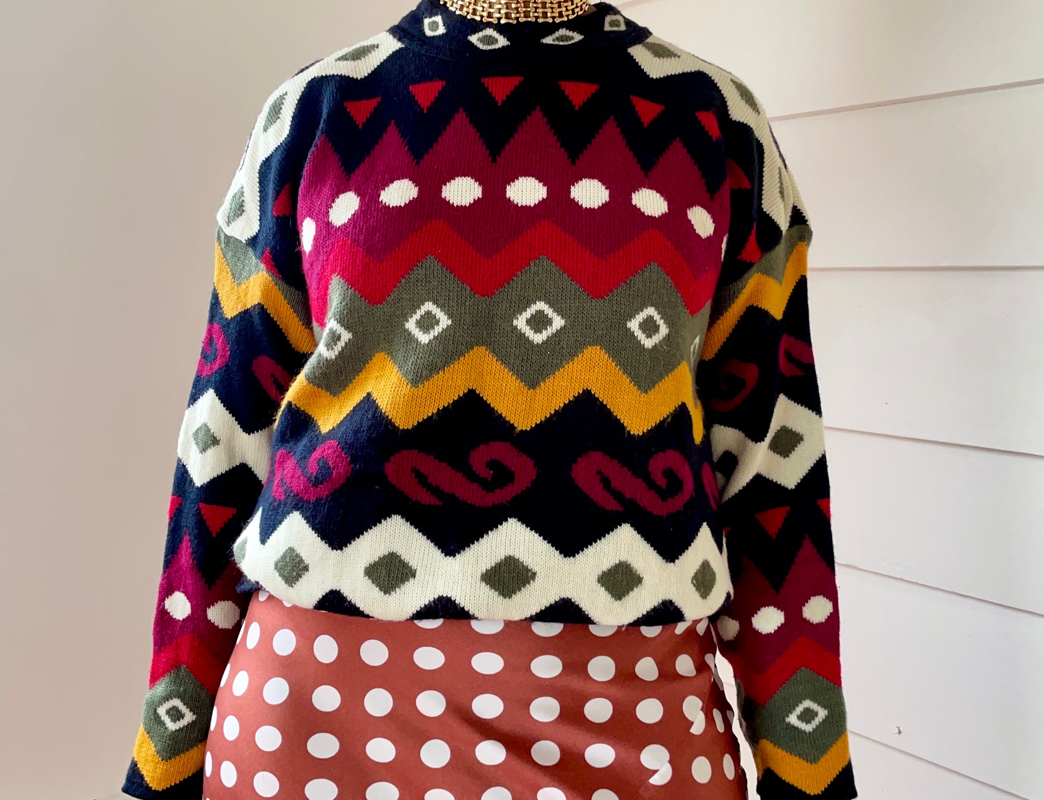 Forelli Print Sweater -Size Large